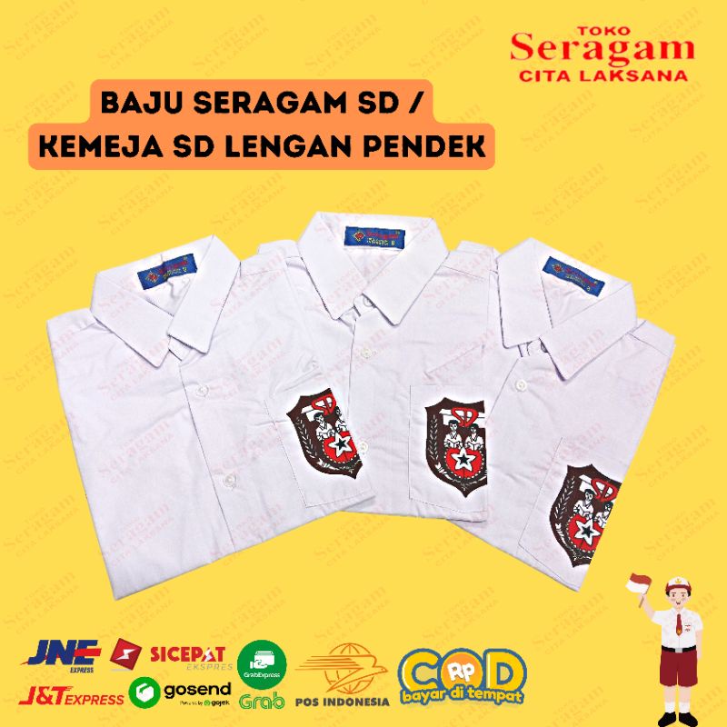 Seragam Sekolah Sd Atasan Baju Putih Tangan Pendek