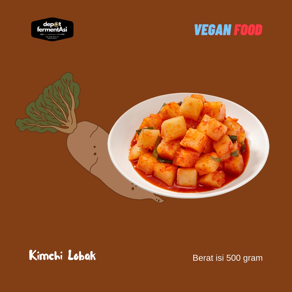 

Kimchi Lobak | Homemade Fresh Vegan Food 500 gram