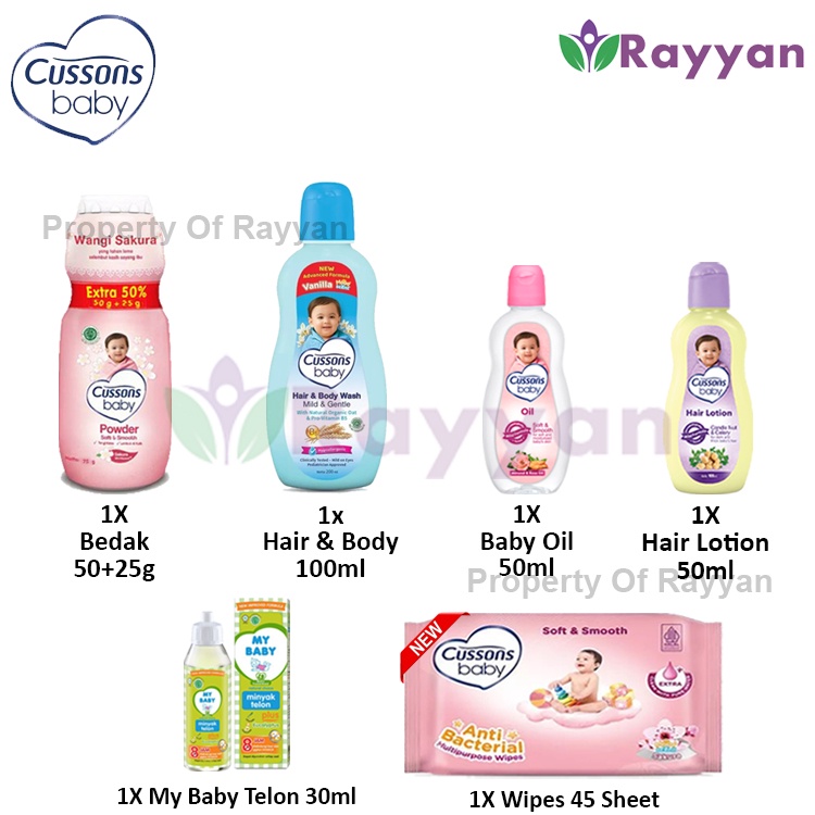 (CM)Cussons Baby Basic Essential Pack + Telon + Wipes | Cussons Baby Gift Set Medium/Basic 6in1/ Perlengkapan Kado Bayi Baru Lahir is 6| Cussons Baby Basic Pack + Telon+Wipes/ Perlengkapan Kado Bayi Baru Lahir Cussons plus My Baby Telon 30 ml /Cusson Set