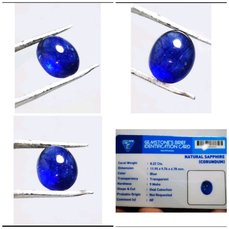 BATU NATURAL PERMATA BLUE SAPPHIRE INCLUDE MEMO ACC