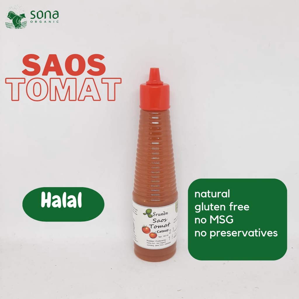 

Saos Tomat Gluten Free 140 Ml - Srunen - Non MSG