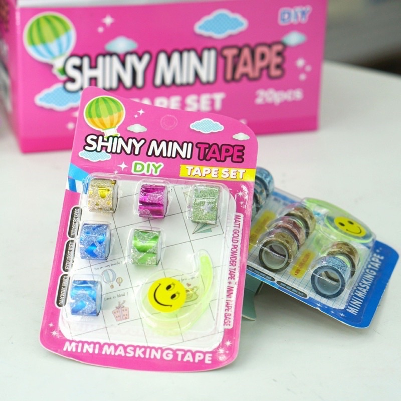 1 Set Isolasi Selotip gliter Plus Dispenser Murah Meriah