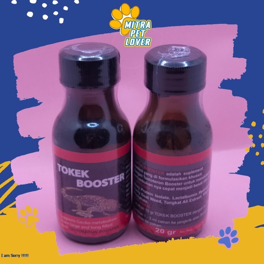 VITAMIN TOKEK - TOKEK BOOSTER POWDER 20GRAM - SUPLEMEN DENGAN TESTOSTERON UNTUK METABOLISME CEPAT BESAR REPTIL GECKO - MURAH ASLI GARANSI KUALITAS ORIGINAL - CEPAT PANJANG TESTOTERON BOOSTER TAMASINDO OBAT KESEHATAN &amp;  VITAMIN TERNAK HEWAN MITRAPETLOVER