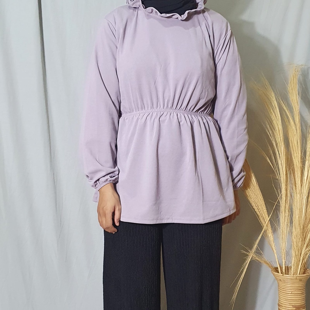 Dailythings Blouse JUMBO Serut Luisa Ukuran Fit L sampai XXL LD 110cm Pb 67cm