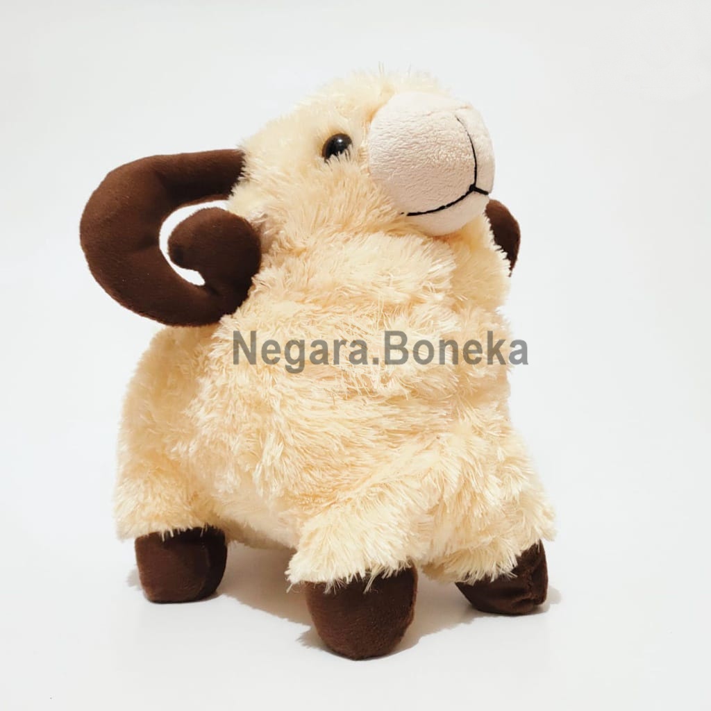 Boneka Domba Tanduk Lucu SNI/ Boneka Domba Bertanduk 30 cm/ Boneka Domba Kambing