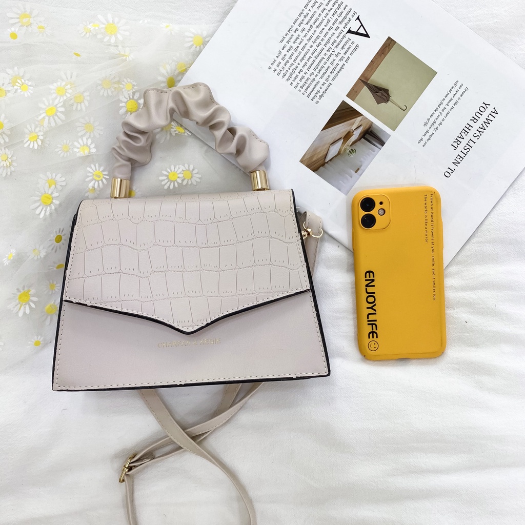 Tas Wanita Tas Selempang Wanita Import Tas Rantai Wanita Tas Messenger Satu Bahu Tas Lipit Tas Persegi Kecil Tas Kecil Populer