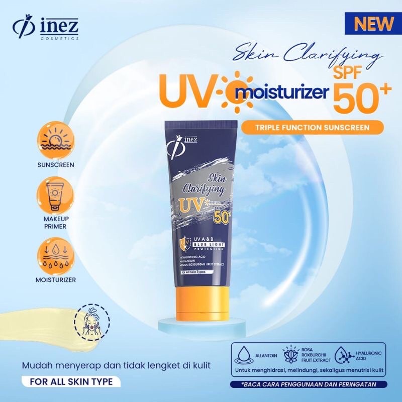 Inez Skin Clarifying UV Moisturizer SPF 50+ PA++++ / Sunscreen Inez / Inez Sunblock