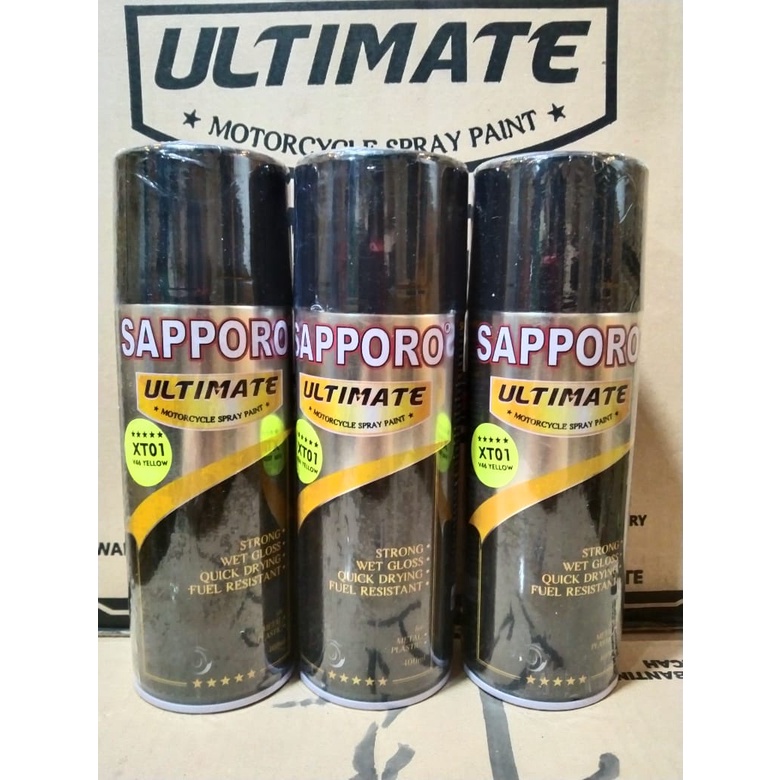 cat spray pilok pilox cat semprot sapporo ultimate saporo xt01 v46 yellow kuning extreme colours 400ml