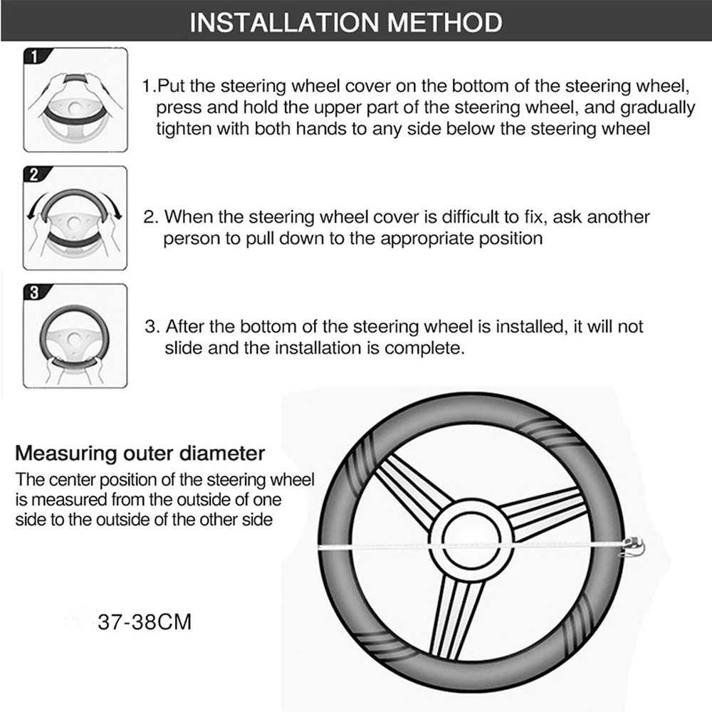 Cover Setir Mobil Bahan Kulit Steering Wheel Cover