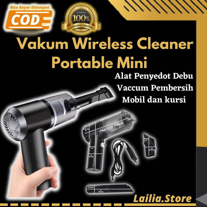 Vacuum Cleaner Wireless Portable Mini - Vakuum Penghisap Debu Mobil, Meja, Rumah USB