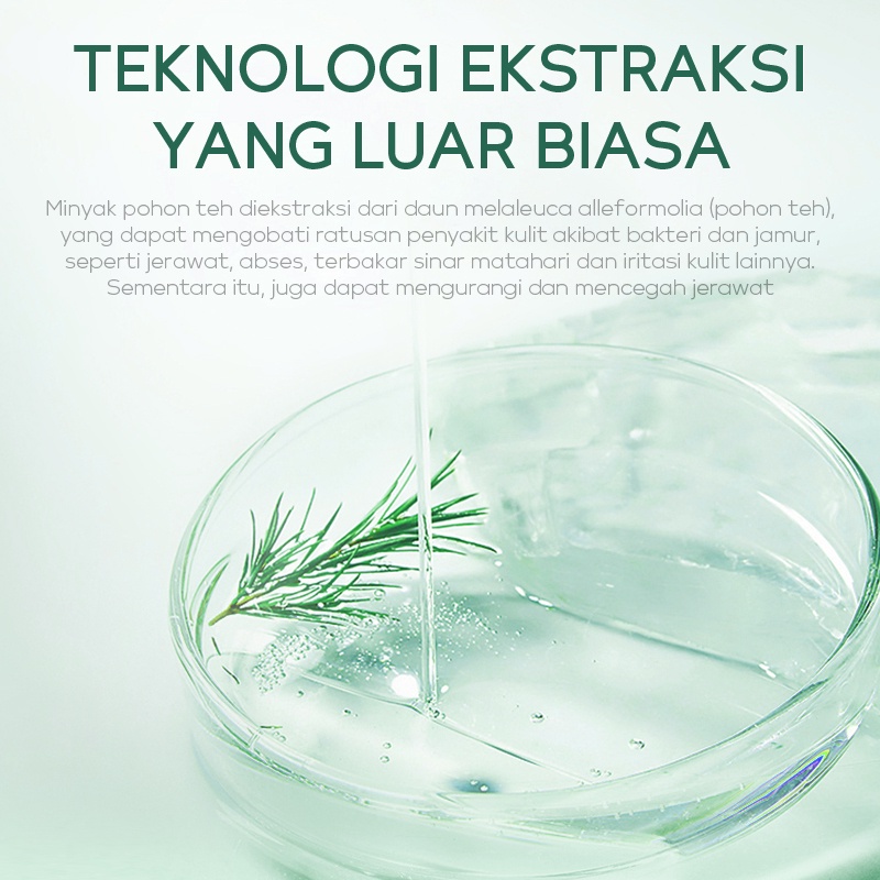 Fenyi 2pcs Tea Tree Acne Serum Memudarkan Bekas Jerawat Menenangkan Kulit yang Kemerahan Memperbaiki dengan Lembut Essence 17ml