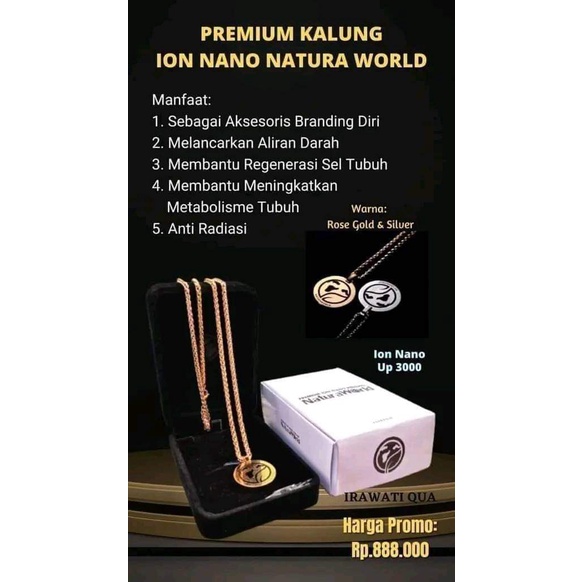 KALUNG KESEHATAN PREMIUM ION NANO PENDANT NATURAWORLD (Free Member)