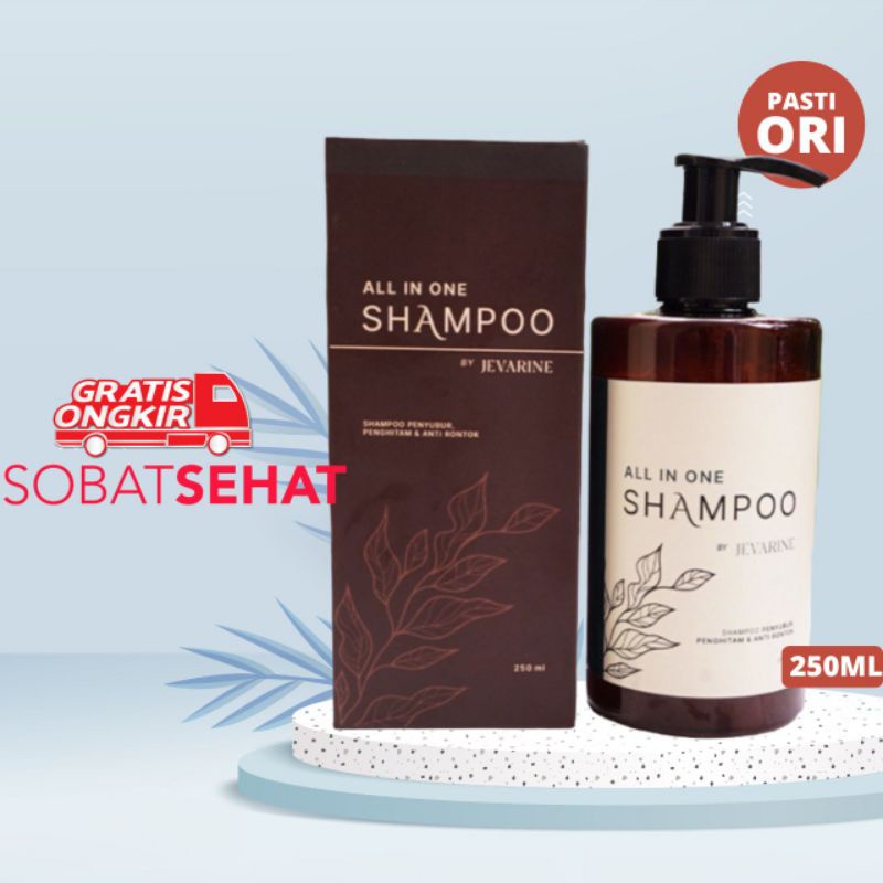 Shampo Jevarine All In One Shampoo Penumbuh Rambut Atasi Rontok Tipis Kebotakan Original 100%