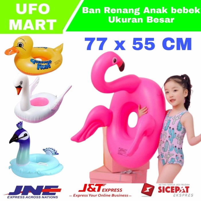 Pelampung Ban Renang Anak Bebek Pelampung Renang Angsa Ukuran Besar 77 X 55 Cm