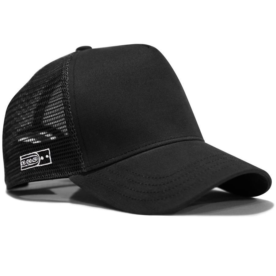 Snapback Topi Trucker Dewasa Hitam Polos Premium