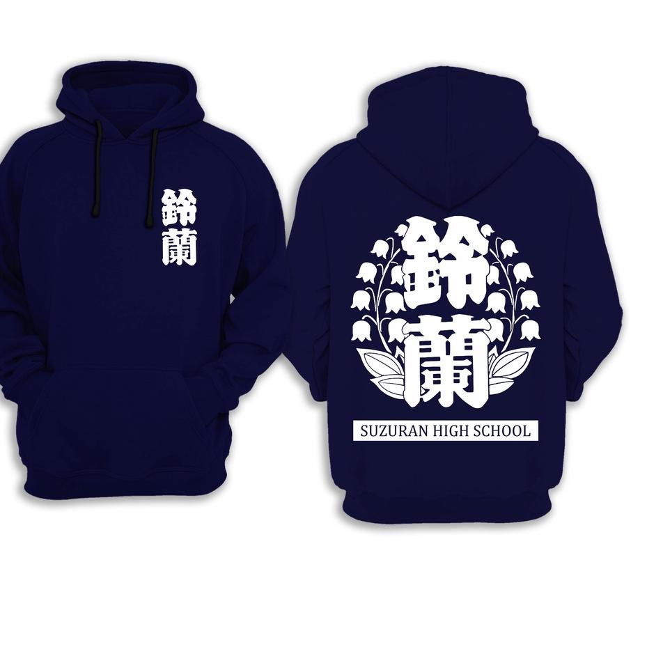 Kekinian JAKET SWEATER HOODIE SUZURAN HIGH SCHOOL CROWS ZERO EXPLODE GENJI  - HOODIE ANIME KEREN ~