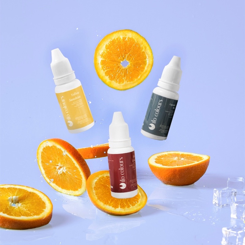 

ILO COLOURS-FOOD COLORING PEWARNA MAKANAN REFRESHED PRIMARY COLOURS MERAH KUNING BIRU RED YELLOW BLUE