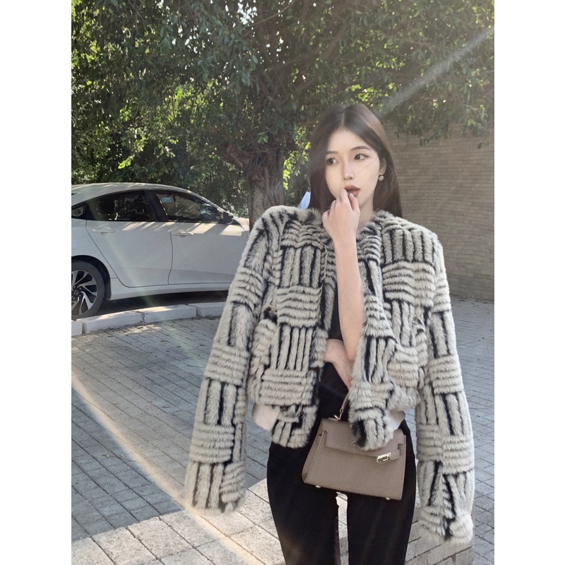 ✕┋Suhao Xiaoxiang angin bergaris wol domba mantel tebal wanita musim gugur dan musim dingin 2022 baru longgar dan serbaguna high-end cardigan top