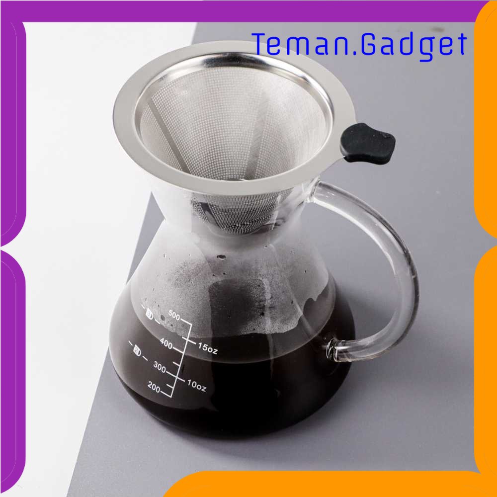 TG - DPR One Two Cups Coffee Maker Pot V60 Teko Kopi 500ml + Filter - YD-KT001