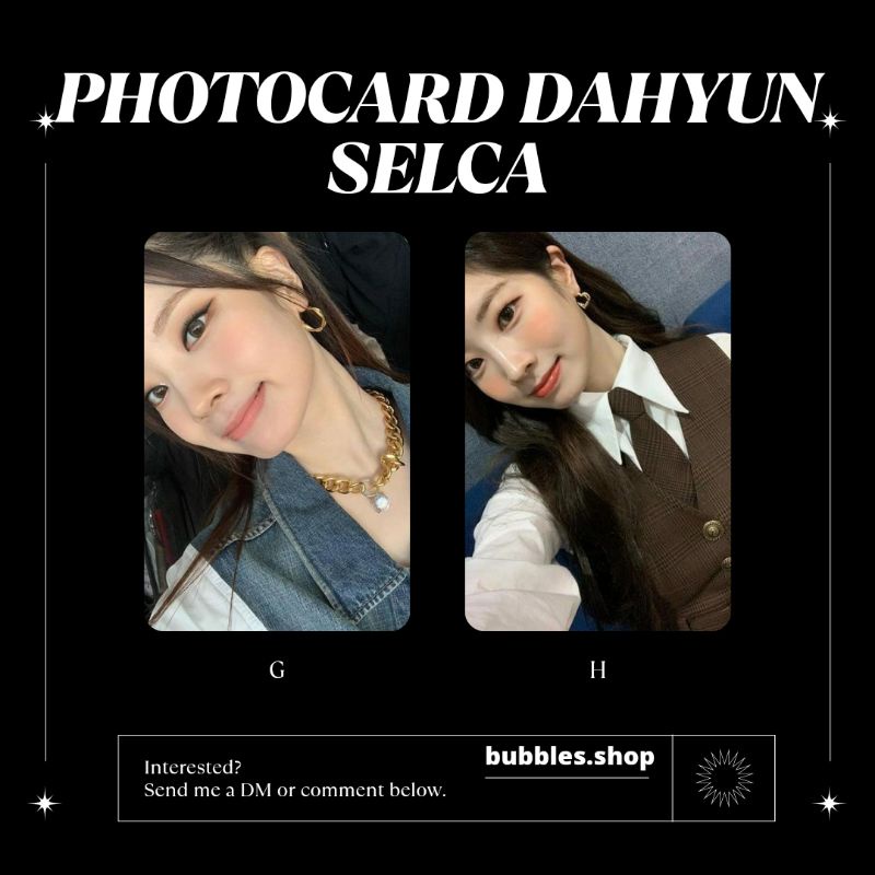 PHOTOCARD UNOFFICIAL DAHYUN TWICE SELCA