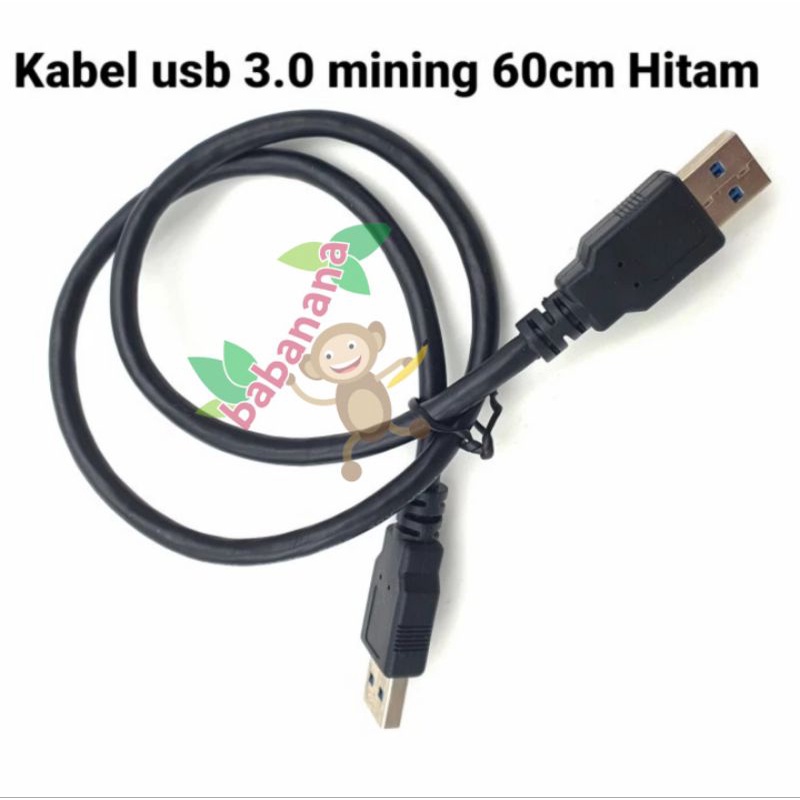 Kabel usb 3.0 mining cable 60 cm Hitam data riser high quality