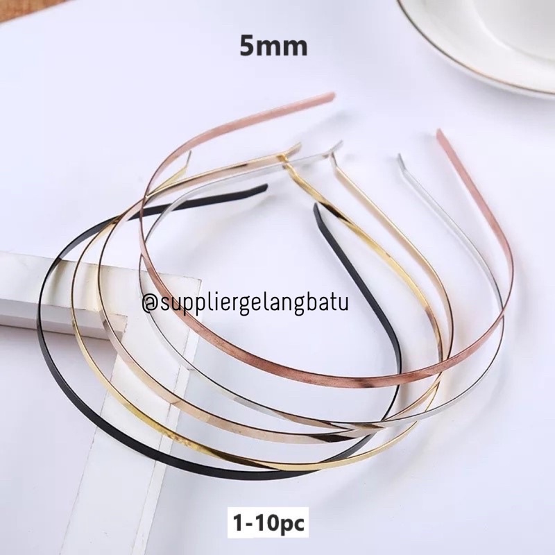 aksesoris rambut bando besi / bandana tembaga polos harga per 10pcs