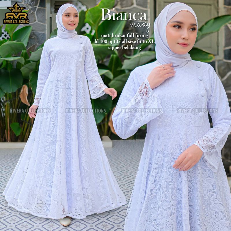 7 Model Gamis Putih Wanita Jumbo Kekinian Bahan Adem LD 100 LD 110 LD 120 Gamis Kondangan MewahFull 