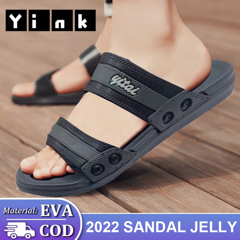 Yink Sandal Karet / Sandal Dewasa / Sendal Slop Pria Casual Murah Sendal Karet Kamar Mandi Empuk Anti Slip