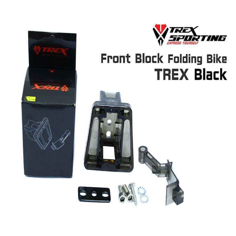 FRONT BLOCK TREX BENING TRANSPARAN ADAPTOR BRACKET TAS DEPAN SEPEDA LIPAT SELI