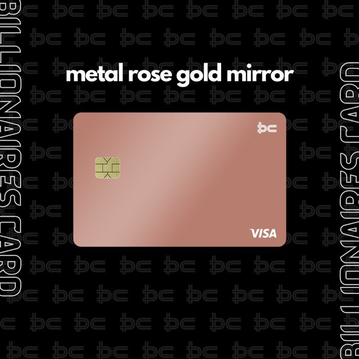 

CUSTOM METAL ATM DEBIT CREDIT CARD (BUKAN SKIN CARD) - ROSEGOLD MIRROR