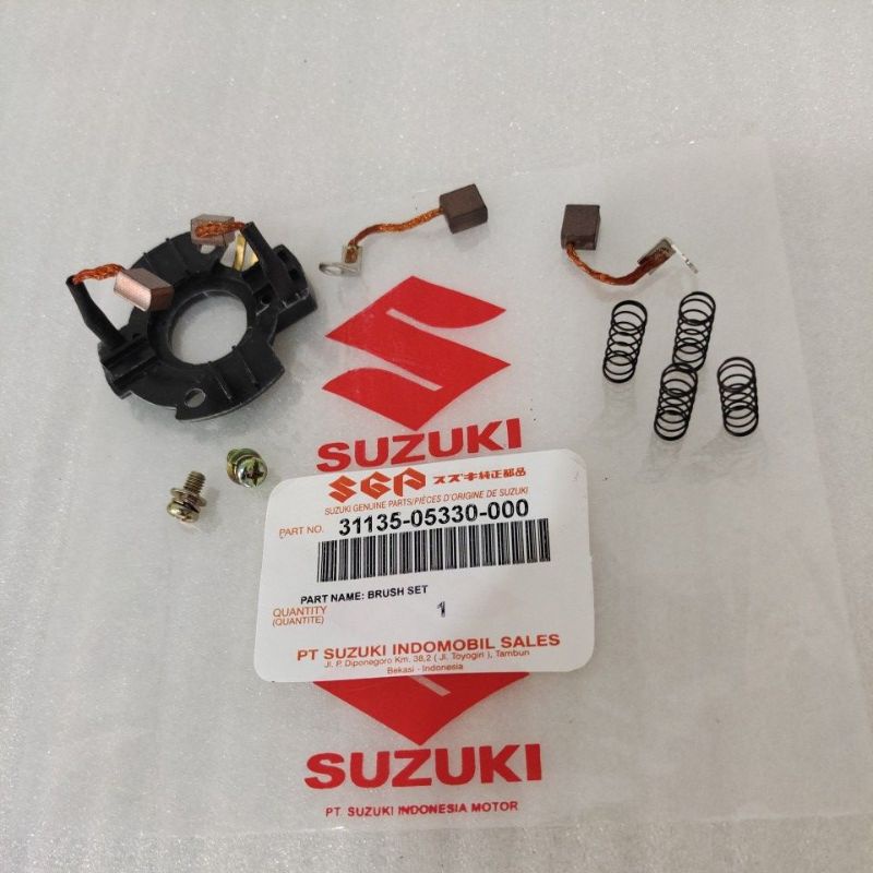 Rumah + Areng dinamo stater starter Cool booster Carbon Brush Set Suzuki Thunder 125 ORIGINAL