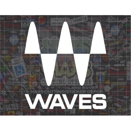 Cutting Sticker Logo Waves Ukuran 10 Cm