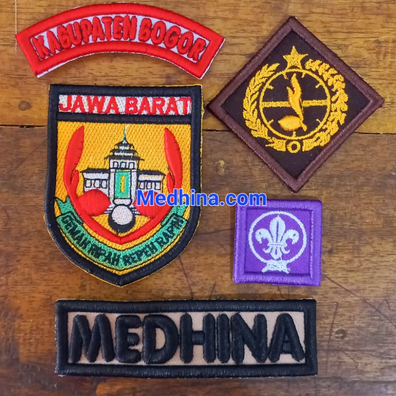 Atribut Seragam Pramuka Jawa Barat Bordir Timbul