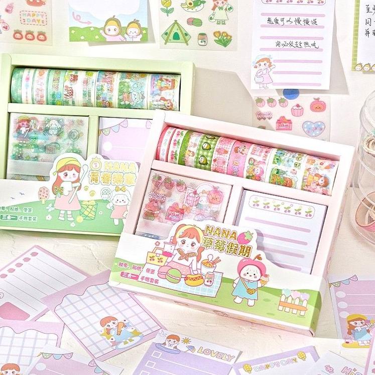 

{C-22}☎✔ GAEKOPEDIA || GIFT PACKAGE STICKER WASHITAPE SET NOTE DIY SCRAPBOOK DAN JURNAL PAKET STIKER BOX ISI CUTTER KNIFE + 24 PCS STIKER YD24RKD SOFT PASTEL banyak diminati