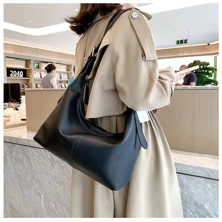 BJ64936 - BLACK/BROWN/KHAKI - TAS TOTE SHOULDERBAG SLEMPANG WANITA FASHION IMPORT MODIS ELEGAN TERMURAH TERLARIS TERBARU BAGSTORE JAKARTA TAS BATAM ZC4936