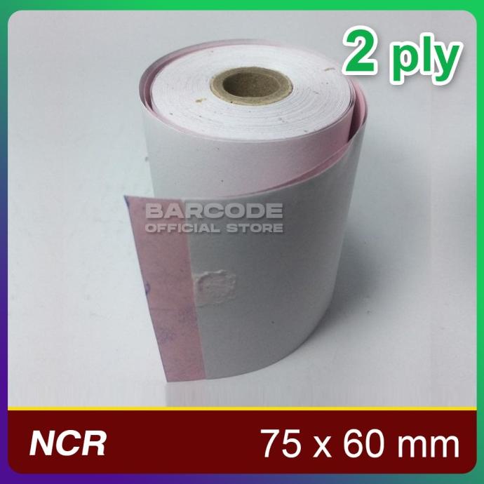

( 1 DUS ) KERTAS STRUK KASIR 75 X 60 mm RANGKAP 2 PLY ( isi 100 Roll )