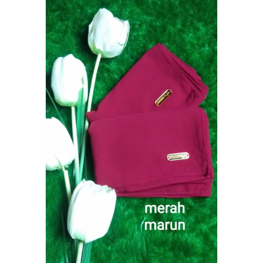 phasmina merah marun bahan Ceruti baby doll