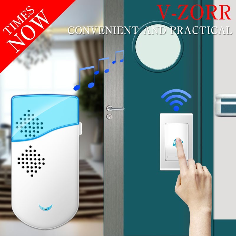 Bell Pintu Rumah V-ZORR 32 Musik Remote 100M Wireless Door Chime Bel Tanpa Kabel (BONUS Baterai 12VA 1 BUAH) HM026 - ACS