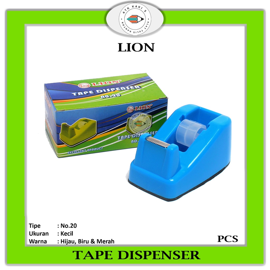 

LION - Tape Dispenser No: 20 / Tempat Isolasi Kecil - PCS