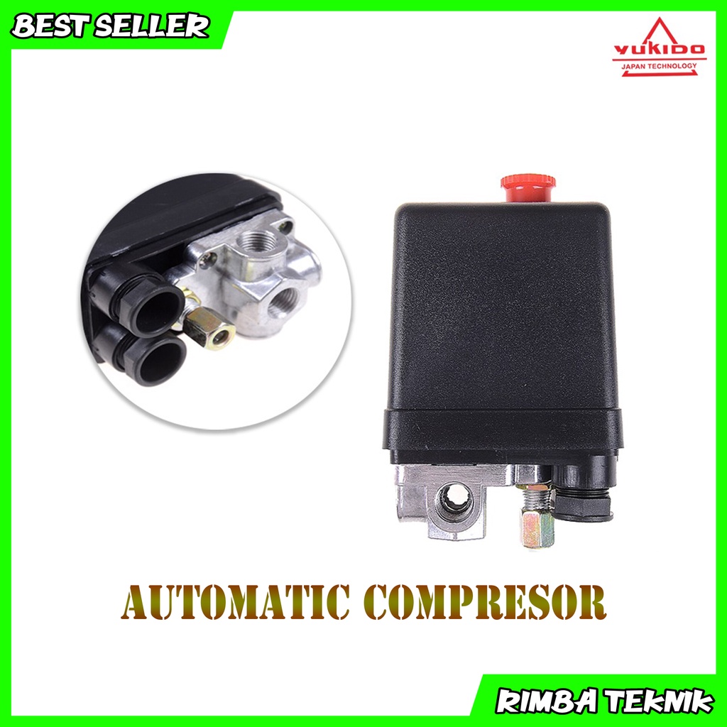 Otomatis Kompresor Angin 4 Cabang Lubang Way Automatic Pressure Switch Compressor Drat 1/4&quot; TERLARIS BISA COD