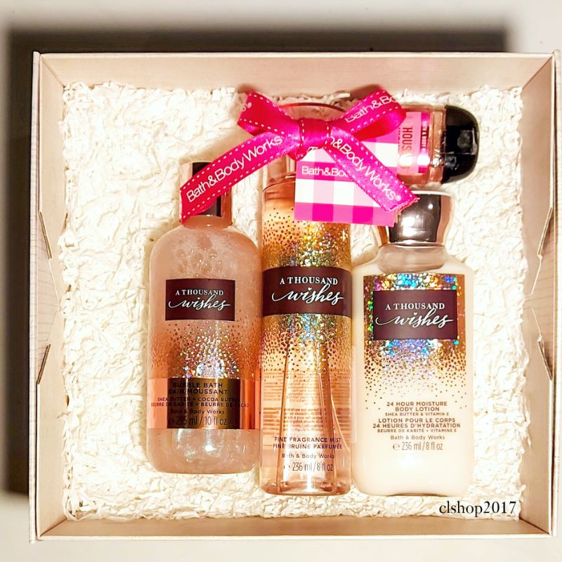 BBW A THOUSAND WISHES ATW GIFT SET BATH &amp; BODY WORKS VALENTINE'S DAY