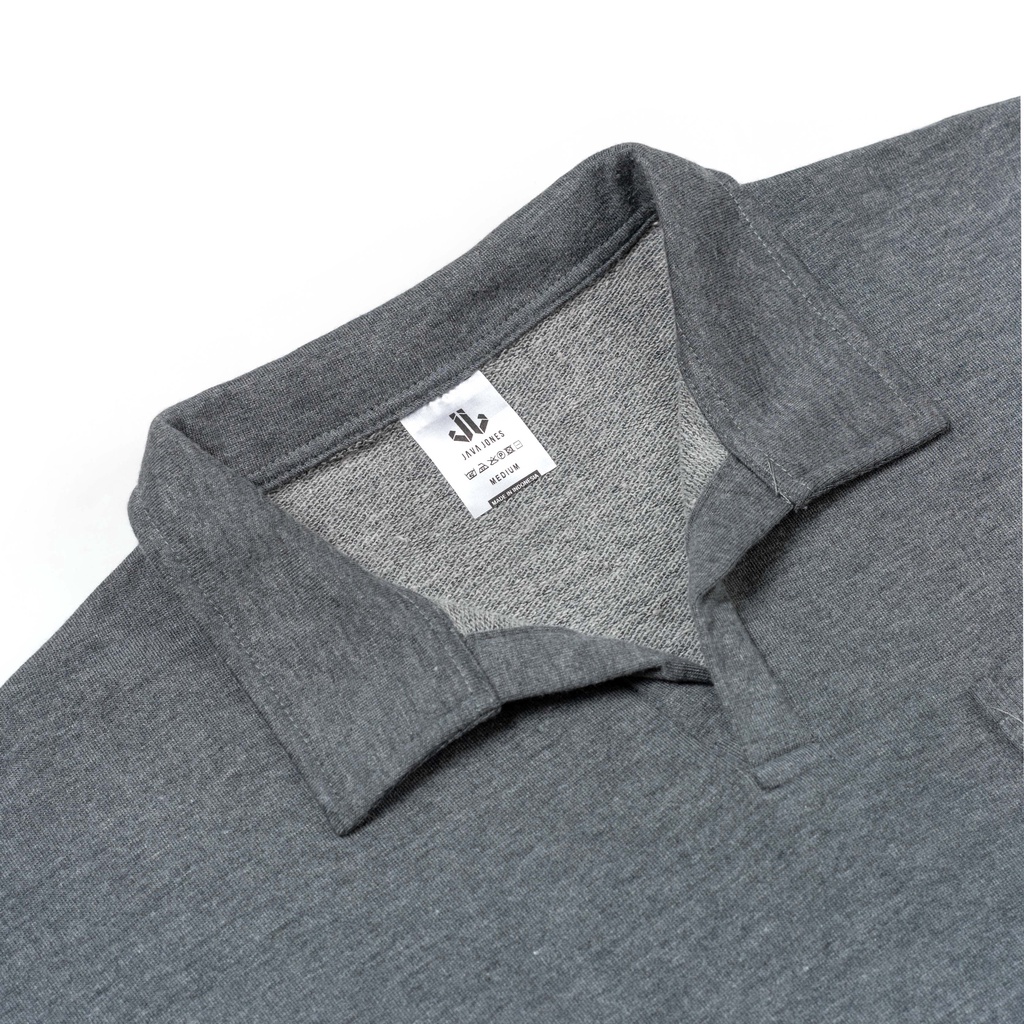 JAVAJONES Oversized Polo Baby Terry Arlo Dark Grey