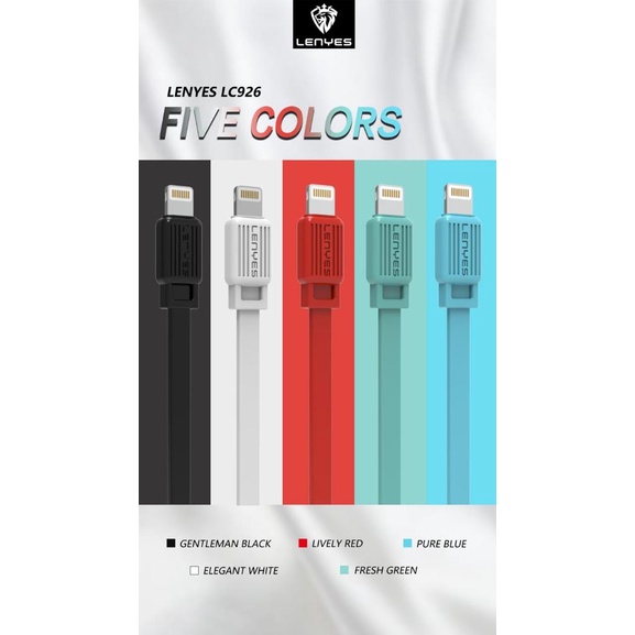 Lenyes LC926 2.4a Fast Charging Universal Anti Putus Kabel Charger 1 M