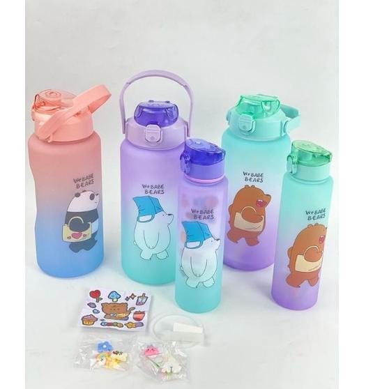 Produk Berkualitas BOTOL VIRAL SET 2IN1 2L & 1L BOTOL WE BARE BEARS BOTOL MINUM  2LITER BOTOL BERANA