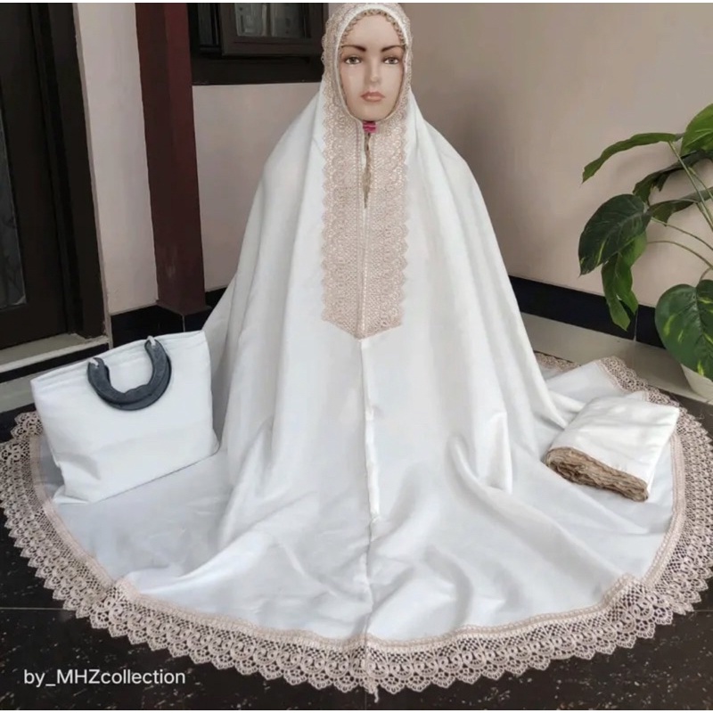 mukena aish katun renda jiper (COD)