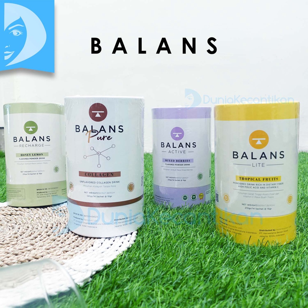 Balans Lite Tropical Fruit Balans Active Mixed Berries Balans Recharge Honey Lemon Fiber & Probiotic