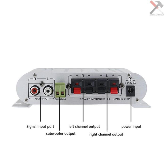 Power Amplifier Audio Digital Mini 2.1Ch Subwoofer Stereo Untuk Mobil 27