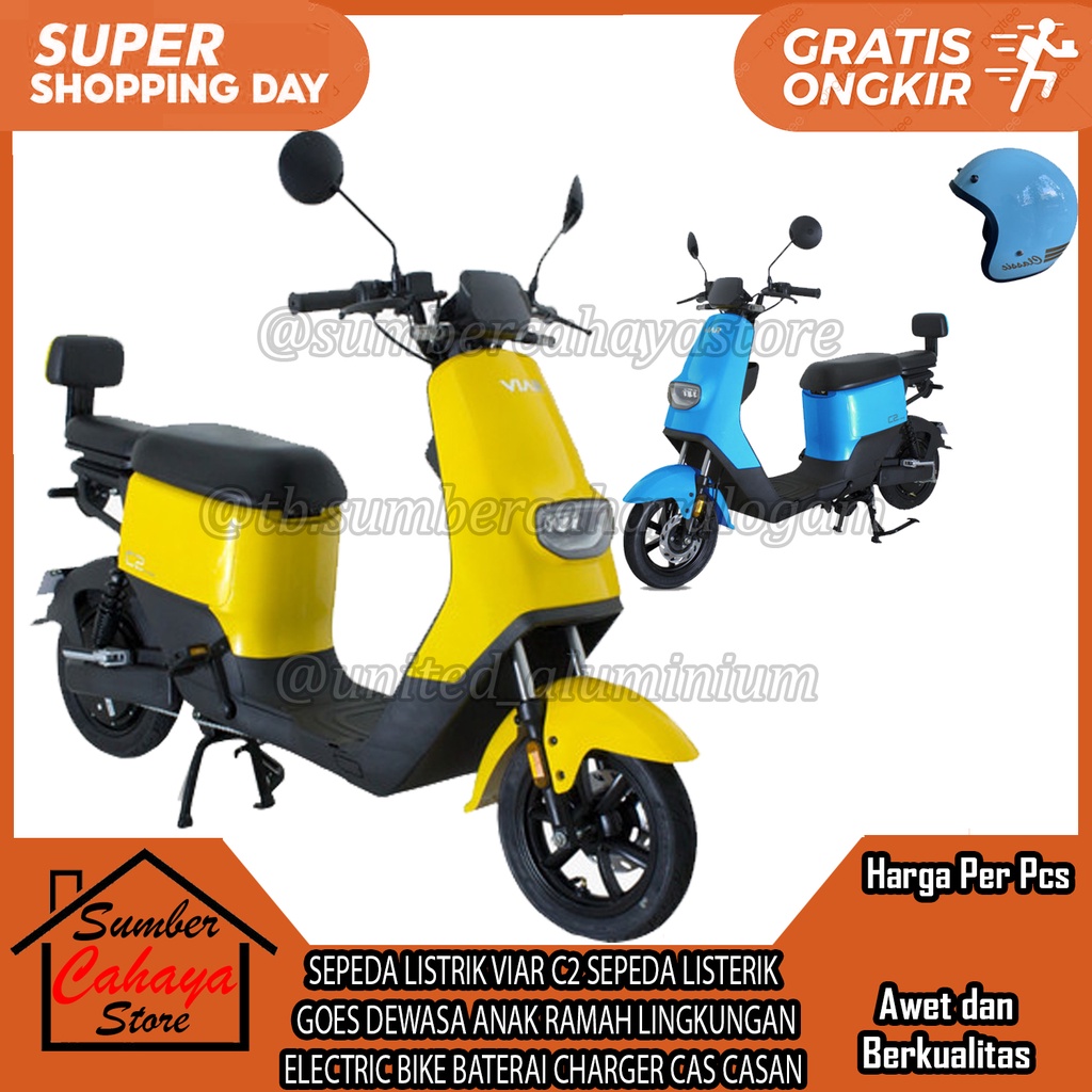 Jual SEPEDA LISTRIK VIAR C2 CARAKA 2 CARAKA2 SEPEDA LISTERIK GOES