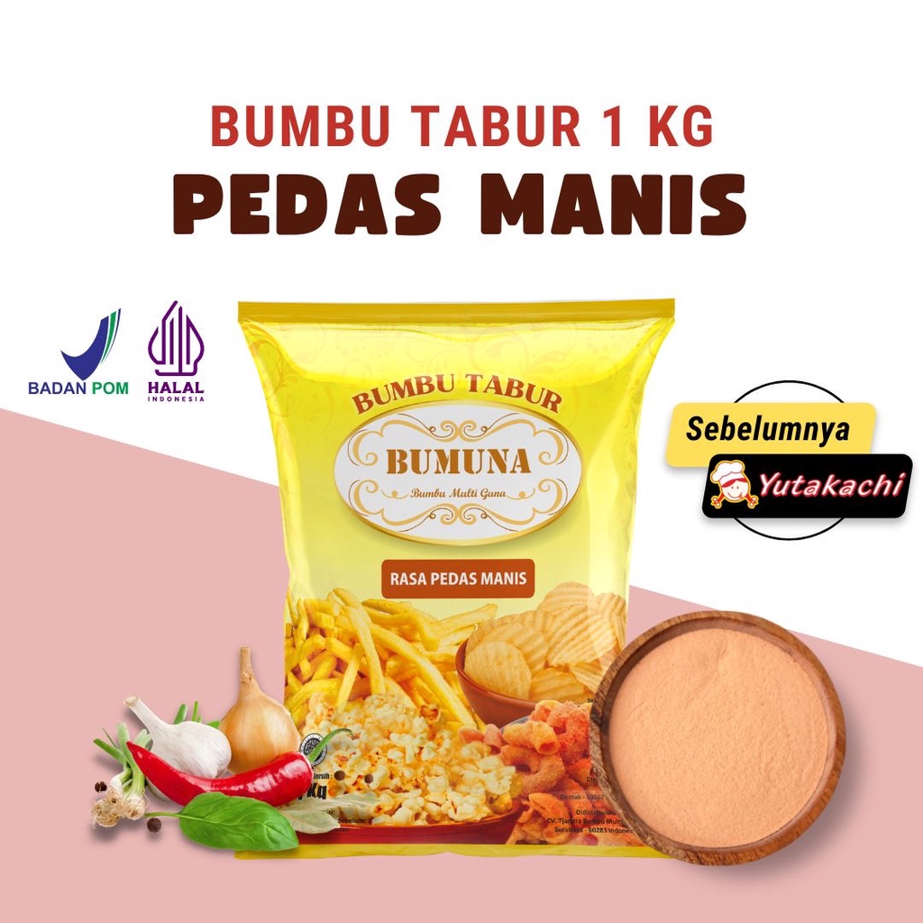 

Bumuna bumbu tabur pedas manis 1kg