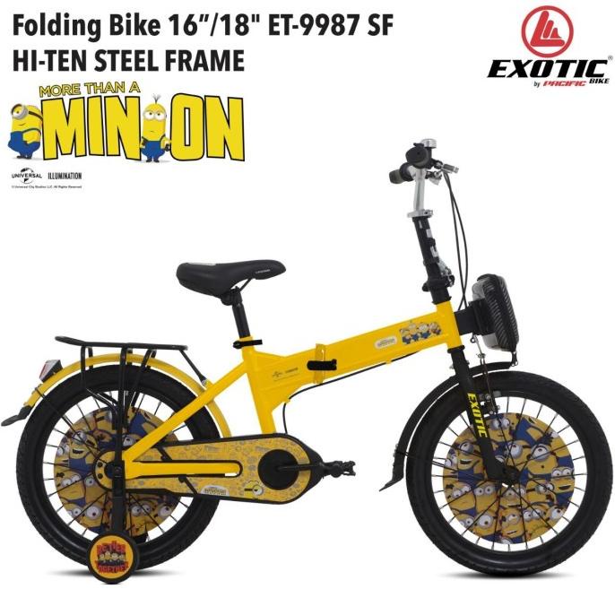 Sepeda Lipat Anak Et-9987 Sf Edisi Minion #Original